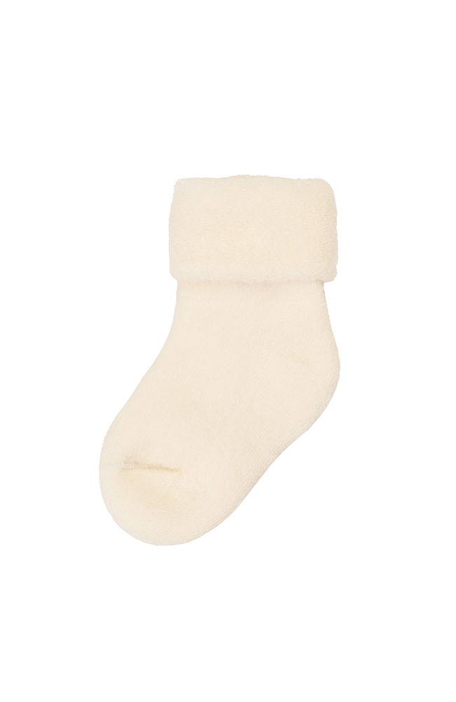 Wool Socks w/ Terry Cuff - Off White