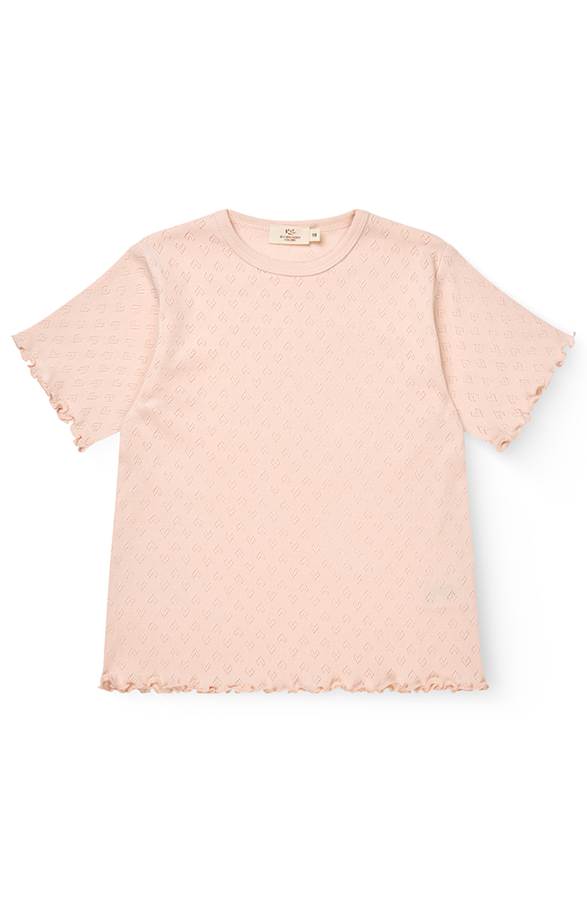 Pointelle Heart T-Shirt - Dusty Rose Copenhagen Colors T-shirt