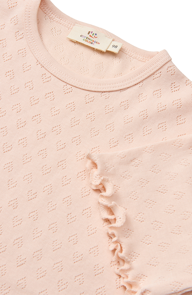 Pointelle Heart T-Shirt - Dusty Rose Copenhagen Colors T-shirt