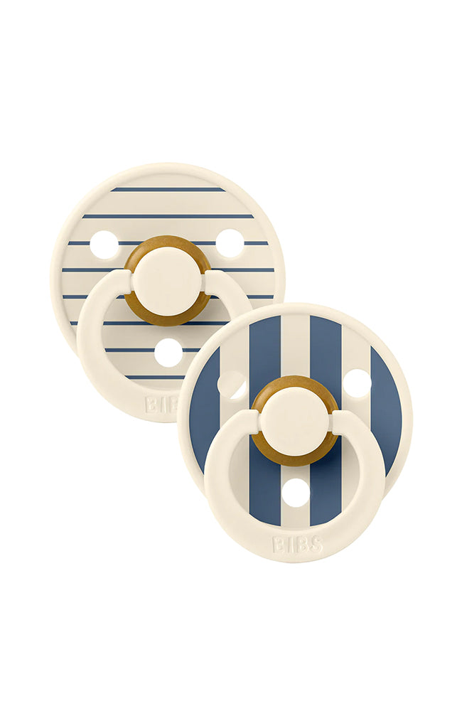 Studio Colour 2 Pack Pin - Ivory Steel/Blue Mix Bibs Napp