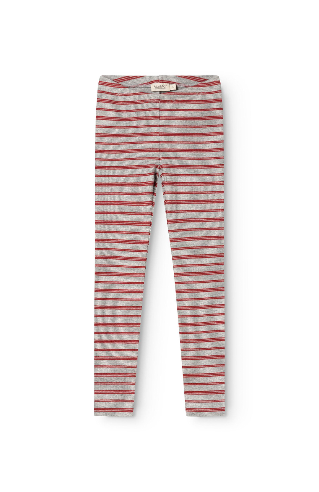 Lisa Modal Fine Rib Leggings - Cherry Stripe