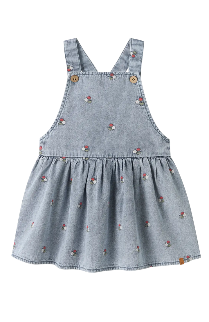 Denim Overall Skirt - Medium Blue Denim