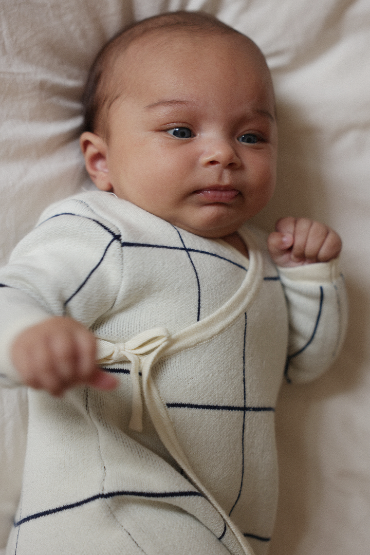 Onepiece Wrap - Navy/Cream Poppedi Onepiece