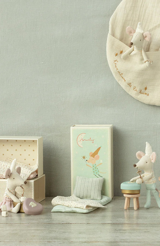 Tooth Fairy Mouse - Little brother in matchbox Maileg Mjukdjur