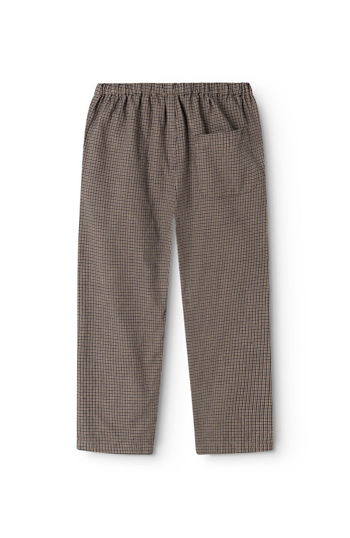 Panto Structured Cotton Pants - Houndstooth Check
