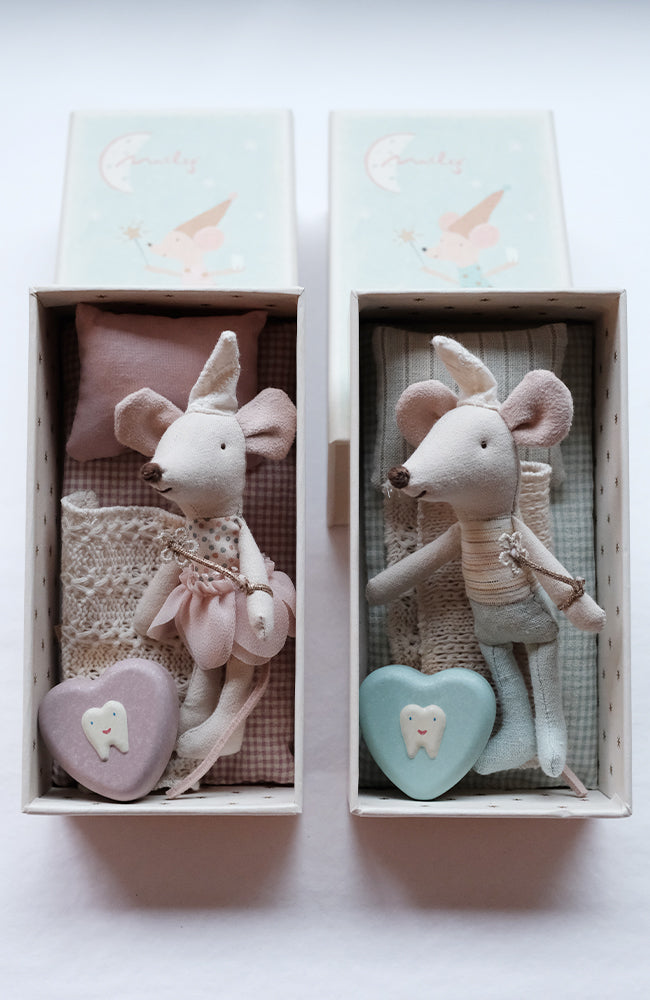 Tooth Fairy Mouse - Little sister in matchbox Maileg Mjukdjur