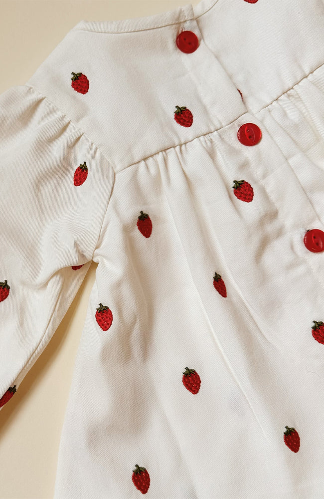 Cora Dress - White Denim Flöss Klänning
