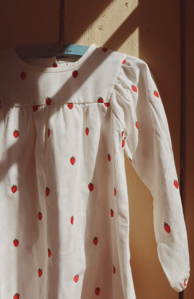 Cora Dress - White Denim Flöss Klänning