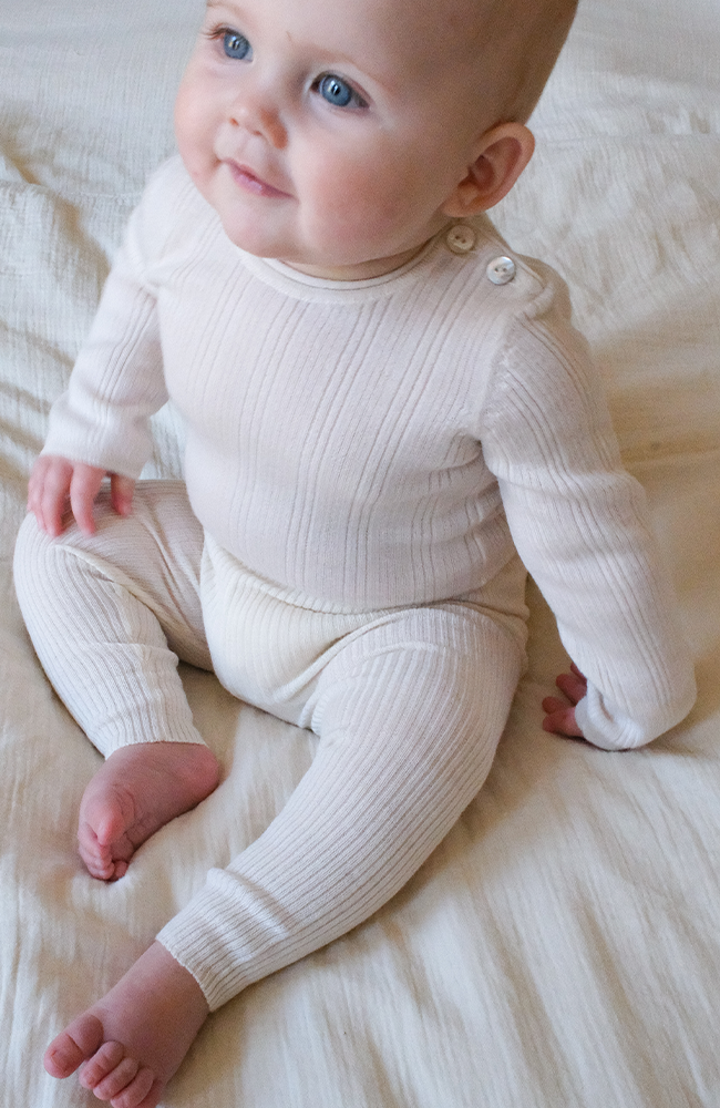 Baby Slimfit Leggings - Ecru