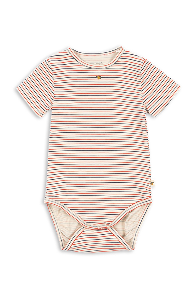 Basic Short Sleeve Body - Stripe Tricolore Petit Konges Slöjd Body