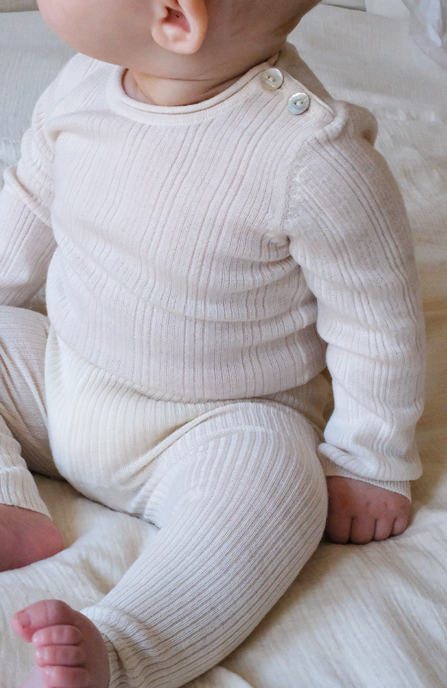 Baby Slimfit Leggings - Ecru