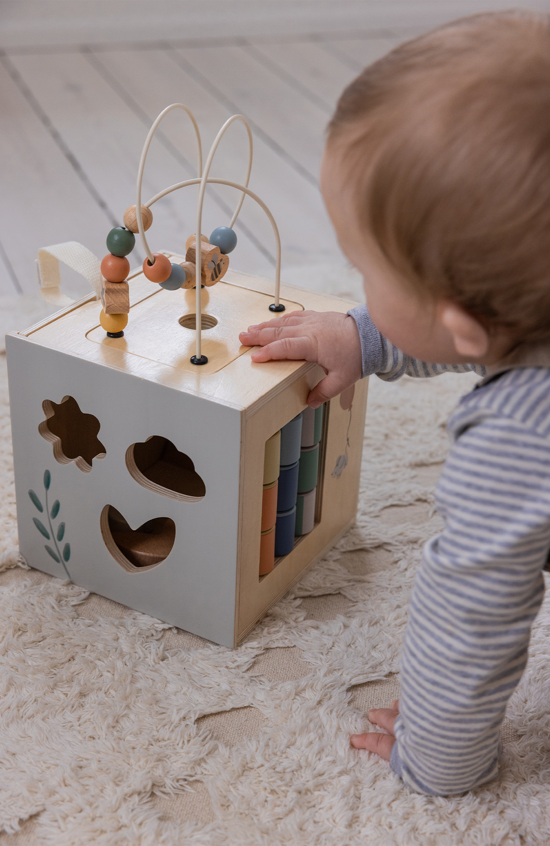 Motor Skills Play Box Wooden Sebra Leksak