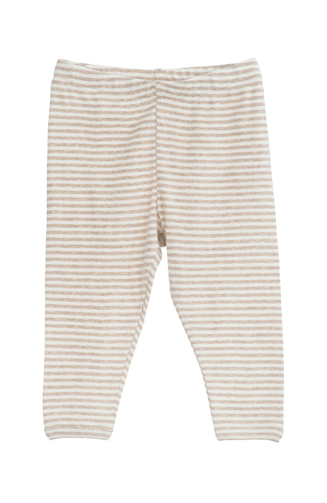 Baby Leggings Stripe - Oat/Ecru Serendipity Organics Leggings