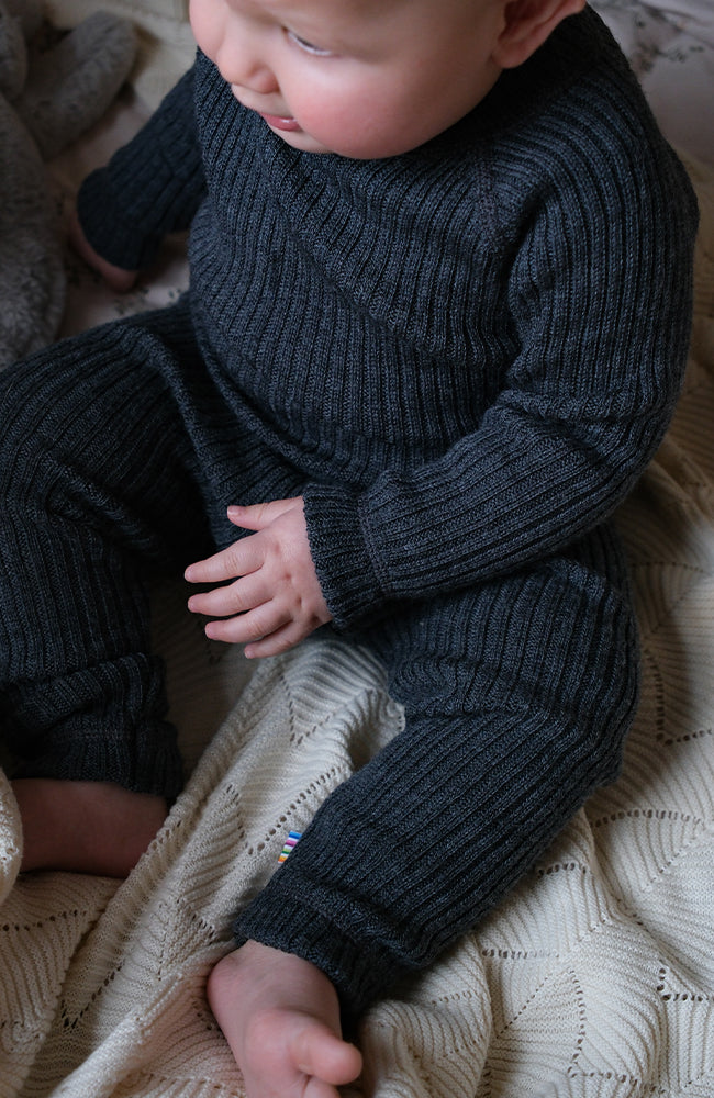 Wool Sweater - Grey Melange Joha Tröja
