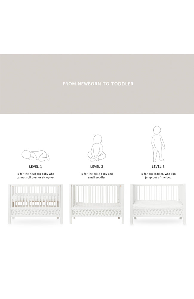 Harlequin Baby Bed - White