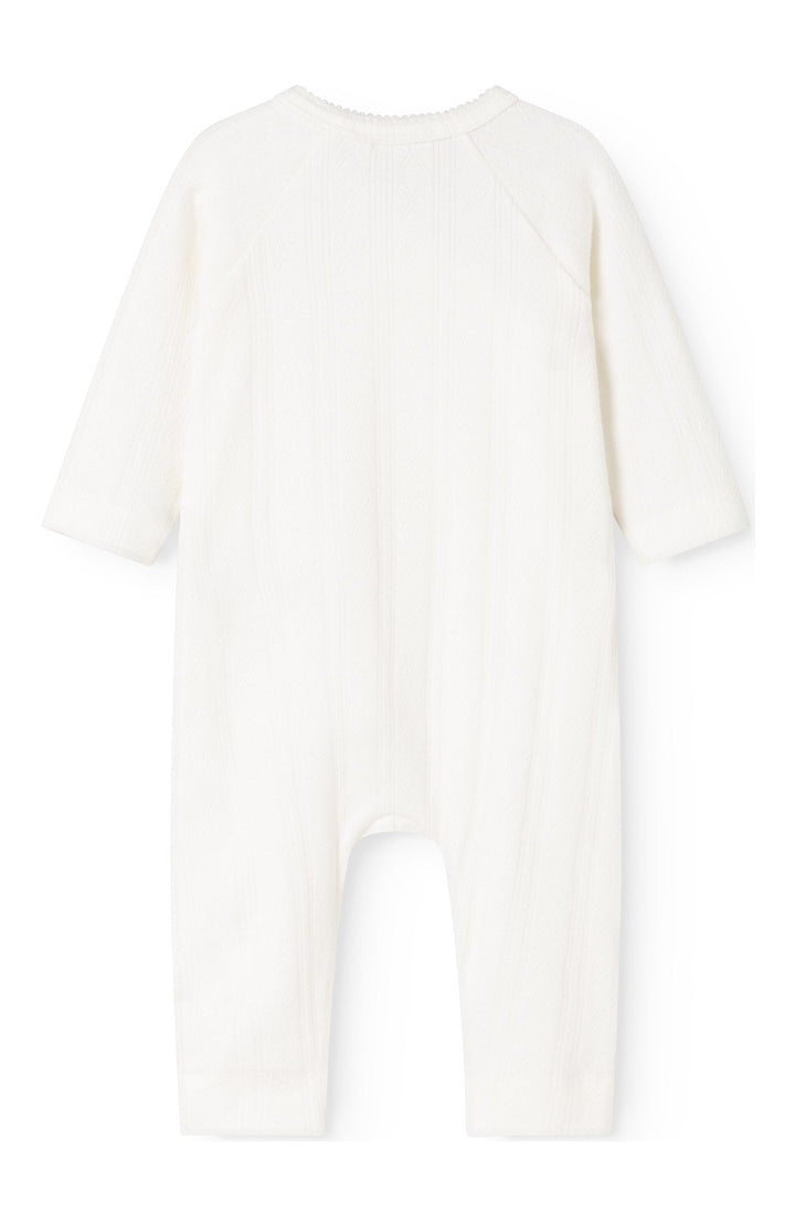 Rula Modal Pointelle Romper - Gentle White MarMar Copenhagen Onepiece