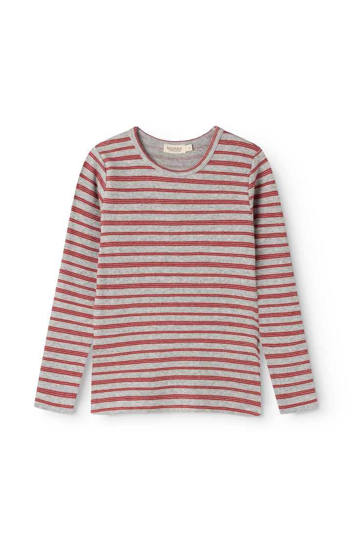 Tani Modal Fine Rib Long Sleeve - Cherry Stripe MarMar Copenhagen Tröja