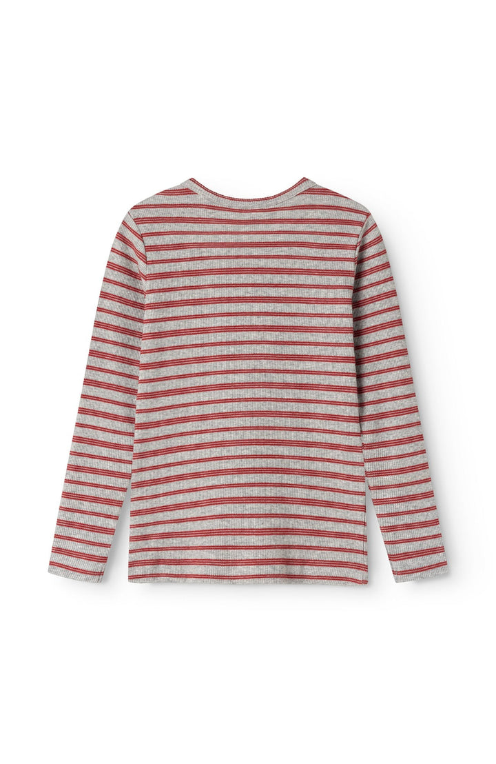 Tani Modal Fine Rib Long Sleeve - Cherry Stripe MarMar Copenhagen Tröja