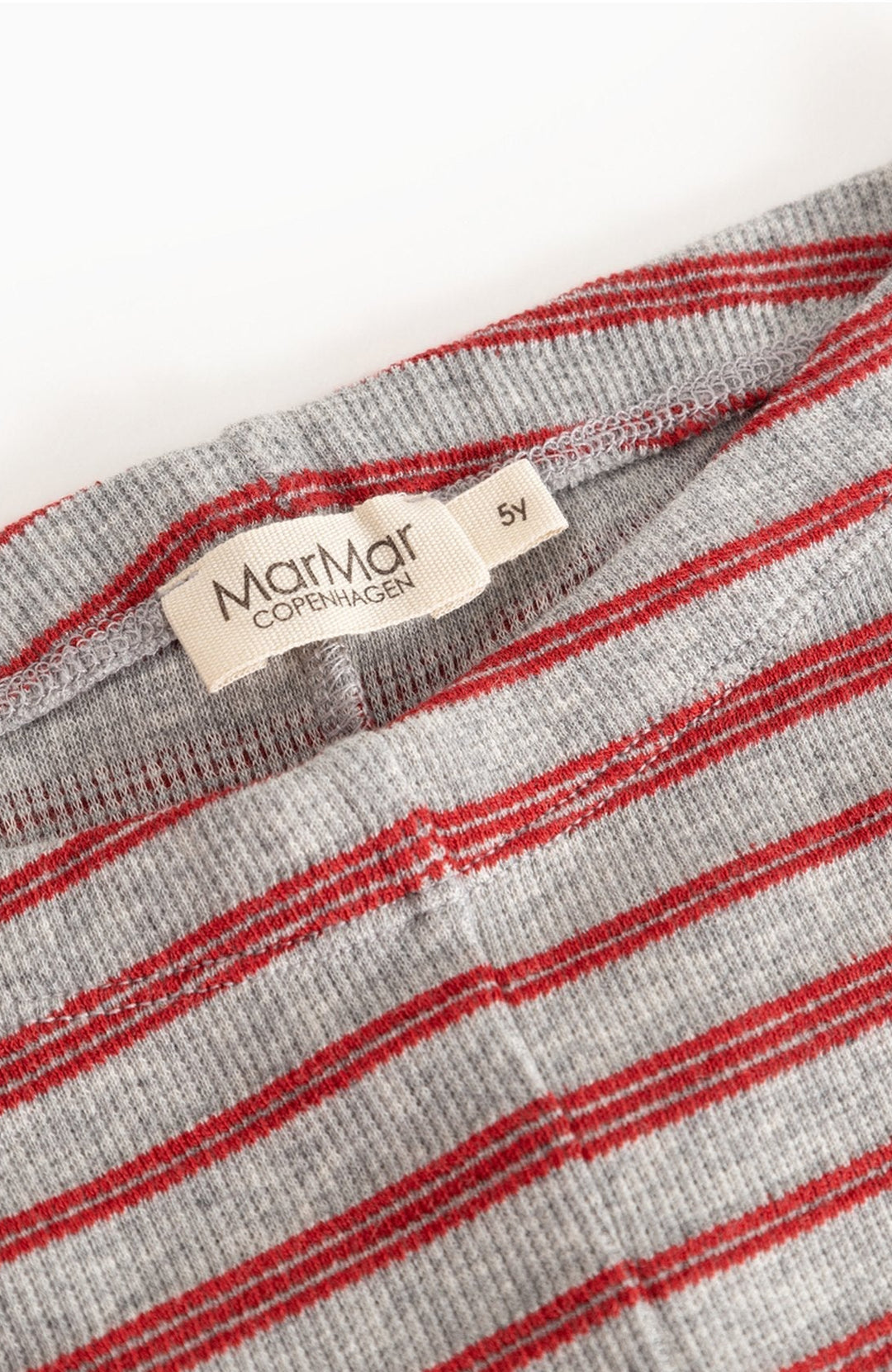 Lisa Modal Fine Rib Leggings - Cherry Stripe MarMar Copenhagen Leggings