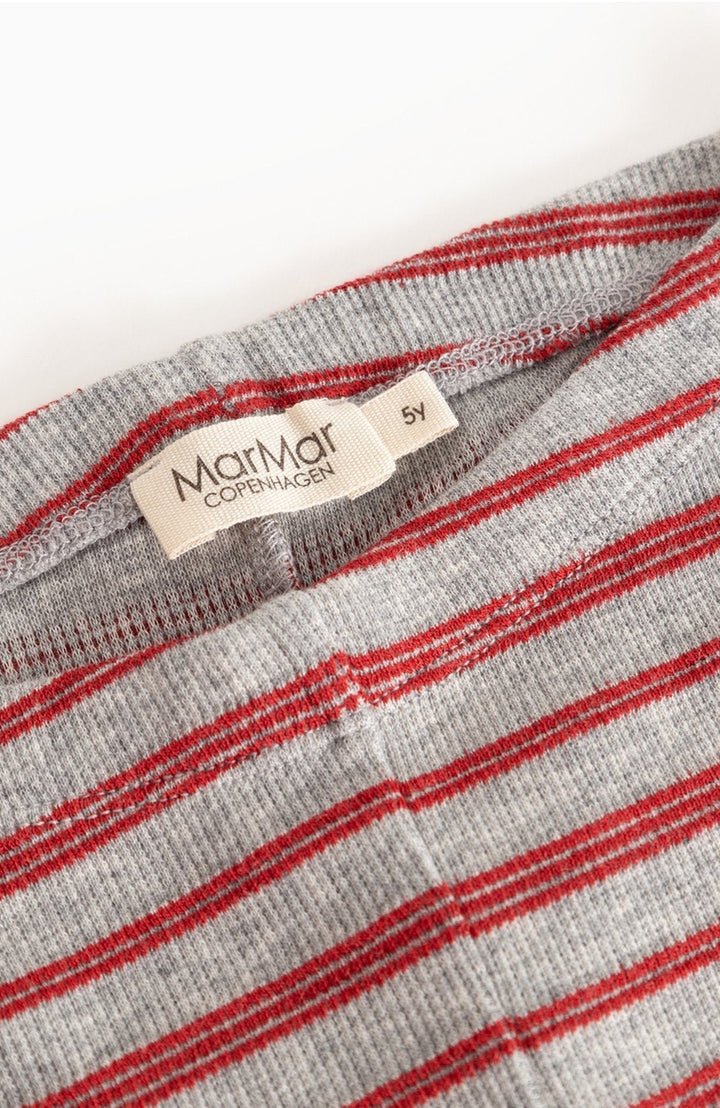 Lisa Modal Fine Rib Leggings - Cherry Stripe MarMar Copenhagen Leggings