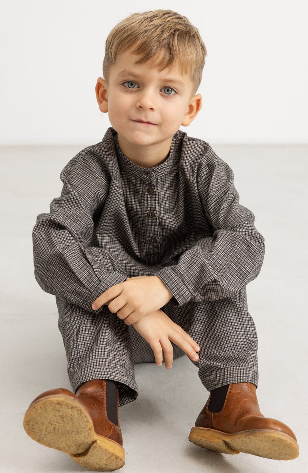 Panto Structured Cotton Pants - Houndstooth Check MarMar Copenhagen Byxor