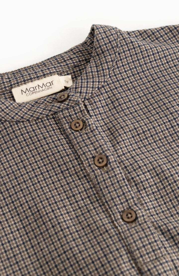 Tokyo Structured Cotton Shirt - Houndstooth Check MarMar Copenhagen Skjorta
