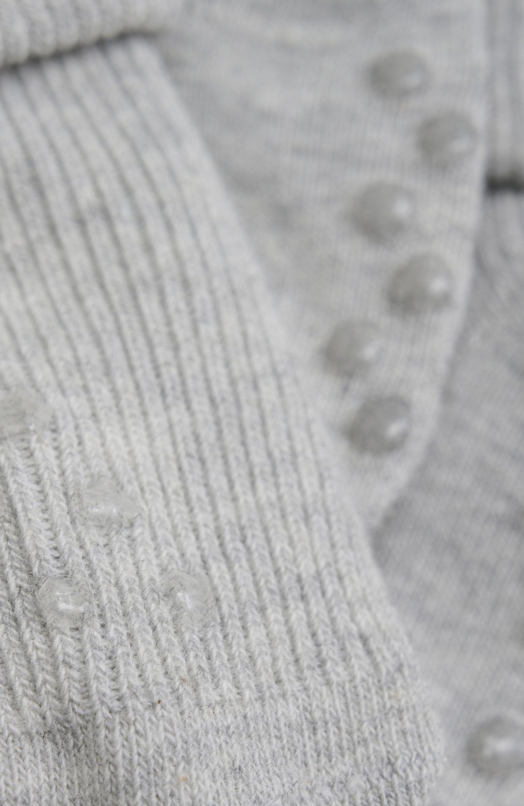 Baby Rib Sock 2-pack - Light Grey Melange Minymo Strumpor