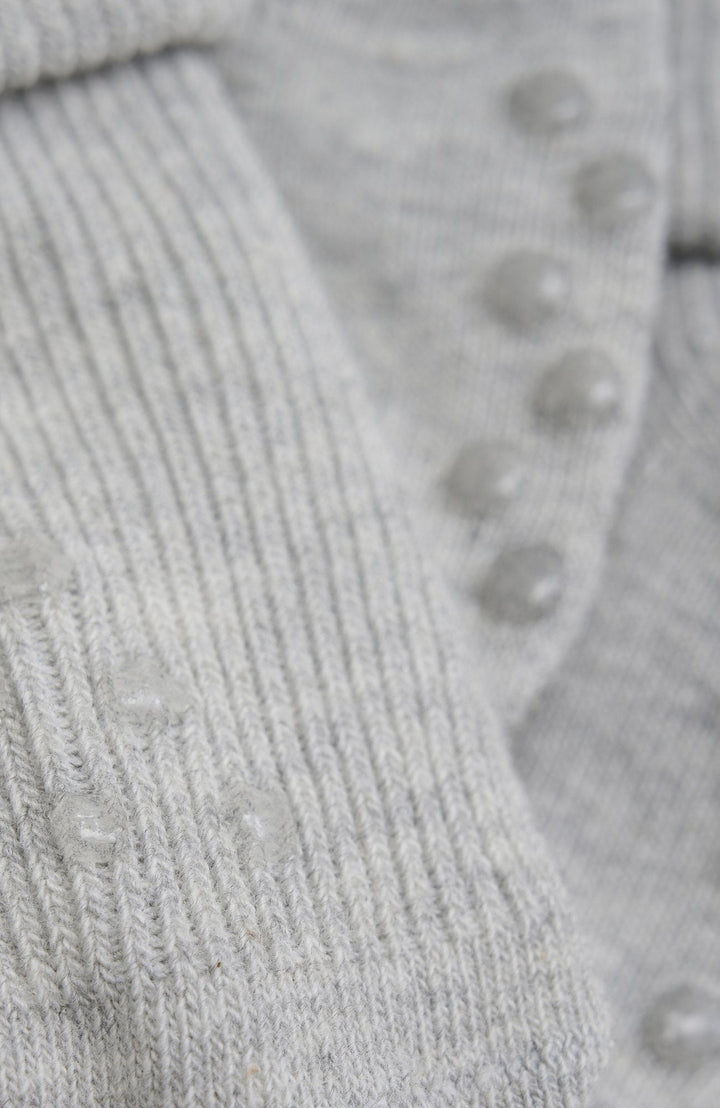 Baby Rib Sock 2-pack - Light Grey Melange Minymo Strumpor