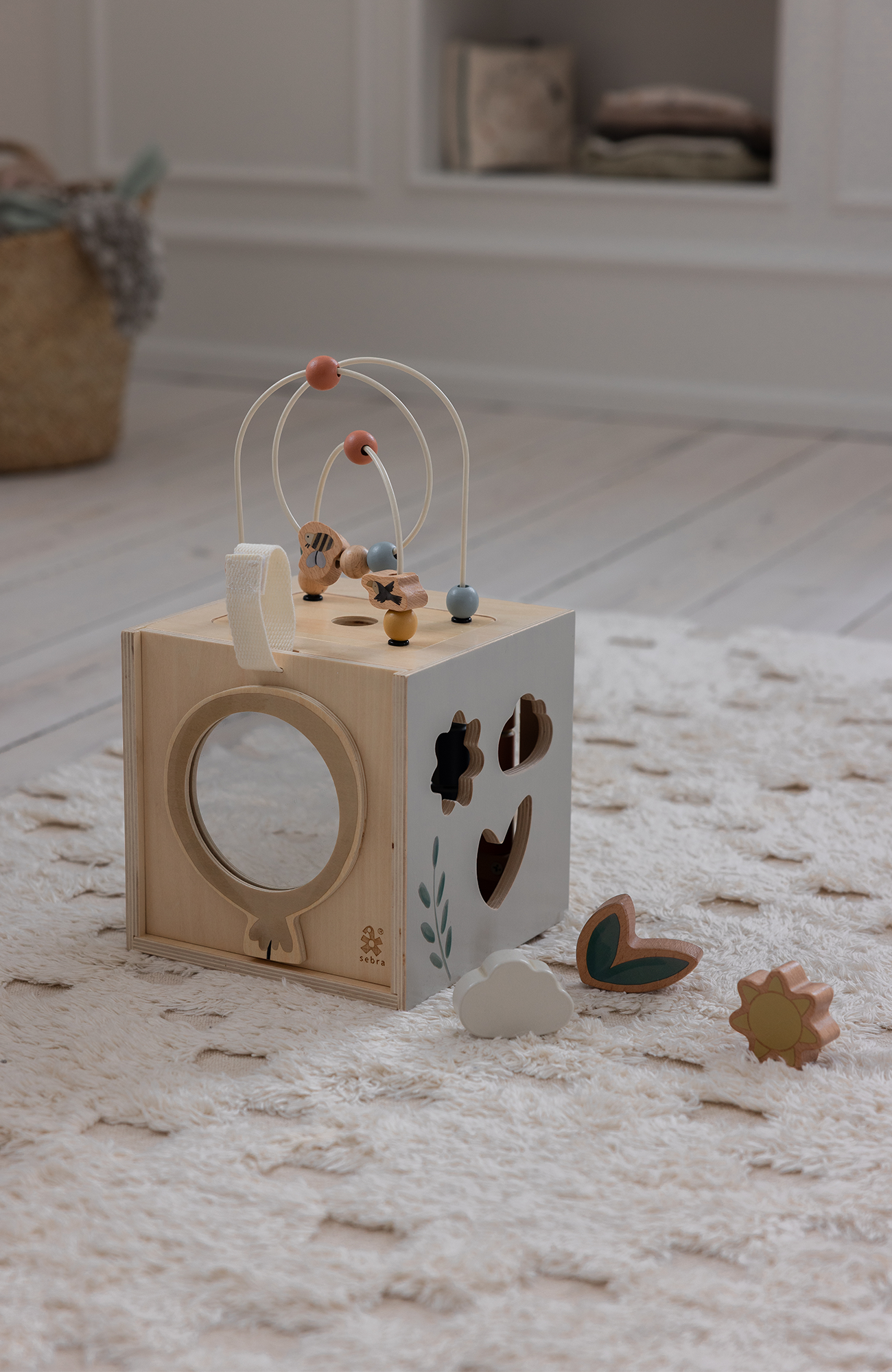 Motor Skills Play Box Wooden Sebra Leksak
