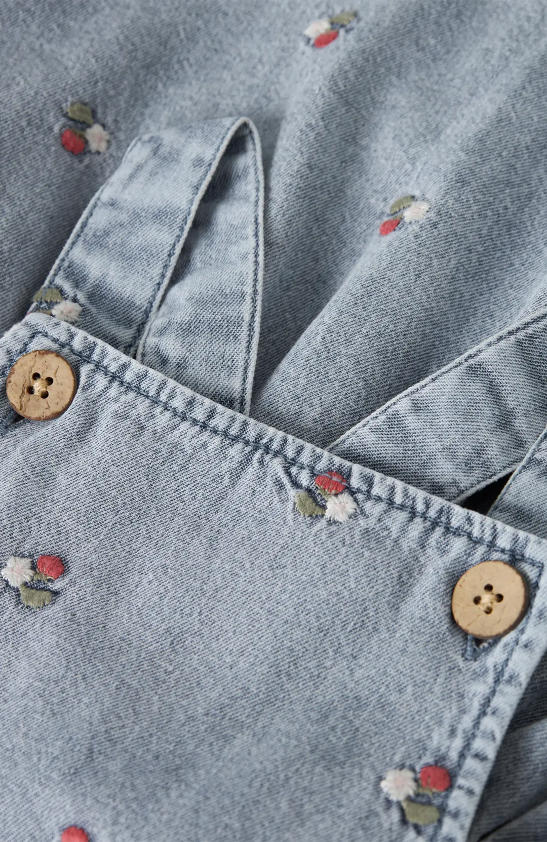 Denim Overall Skirt - Medium Blue Denim