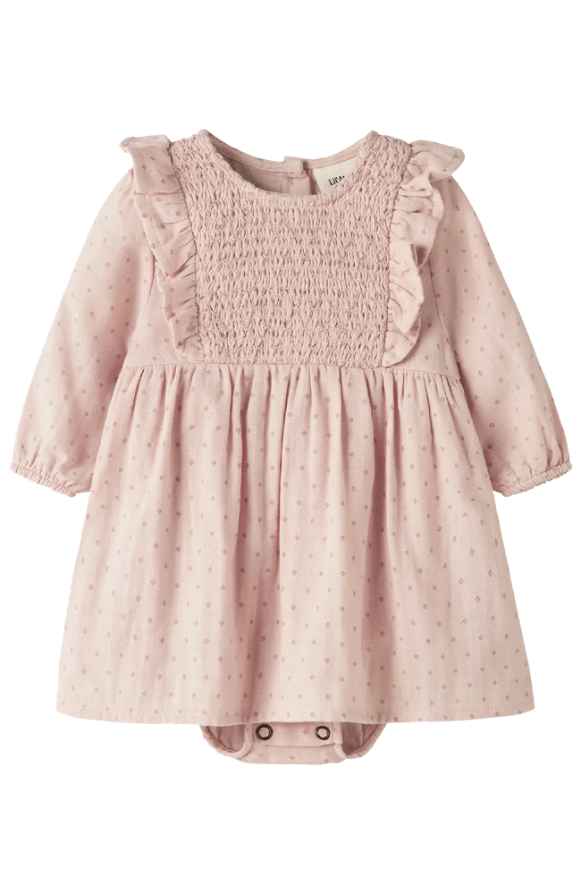 Dembe LS Loose Body Dress - Peach Whip Lil' Atelier Body Klänning
