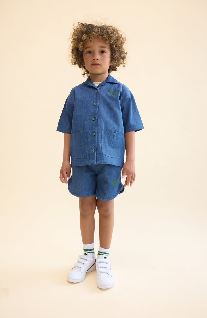 Victor Shorts - Mid Blue - detalj 1