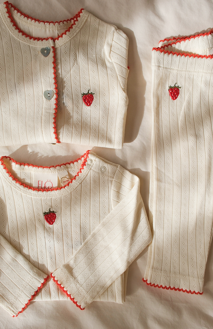 Flora Pointelle Cardigan - Gentle Cream Flöss Cardigan