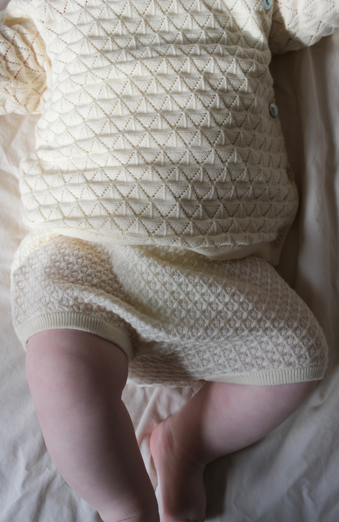 Baby Waffle Bloomers - Ecru