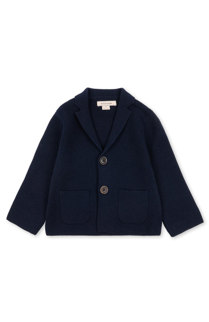 Gabriel stickad kavaj i ekologisk bomull från Konges Slöjd, Dark Navy