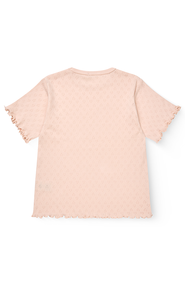Pointelle Heart T-Shirt - Dusty Rose Copenhagen Colors T-shirt