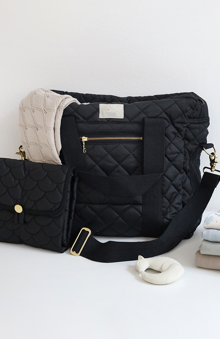 Changing Bag w/pram straps - Black