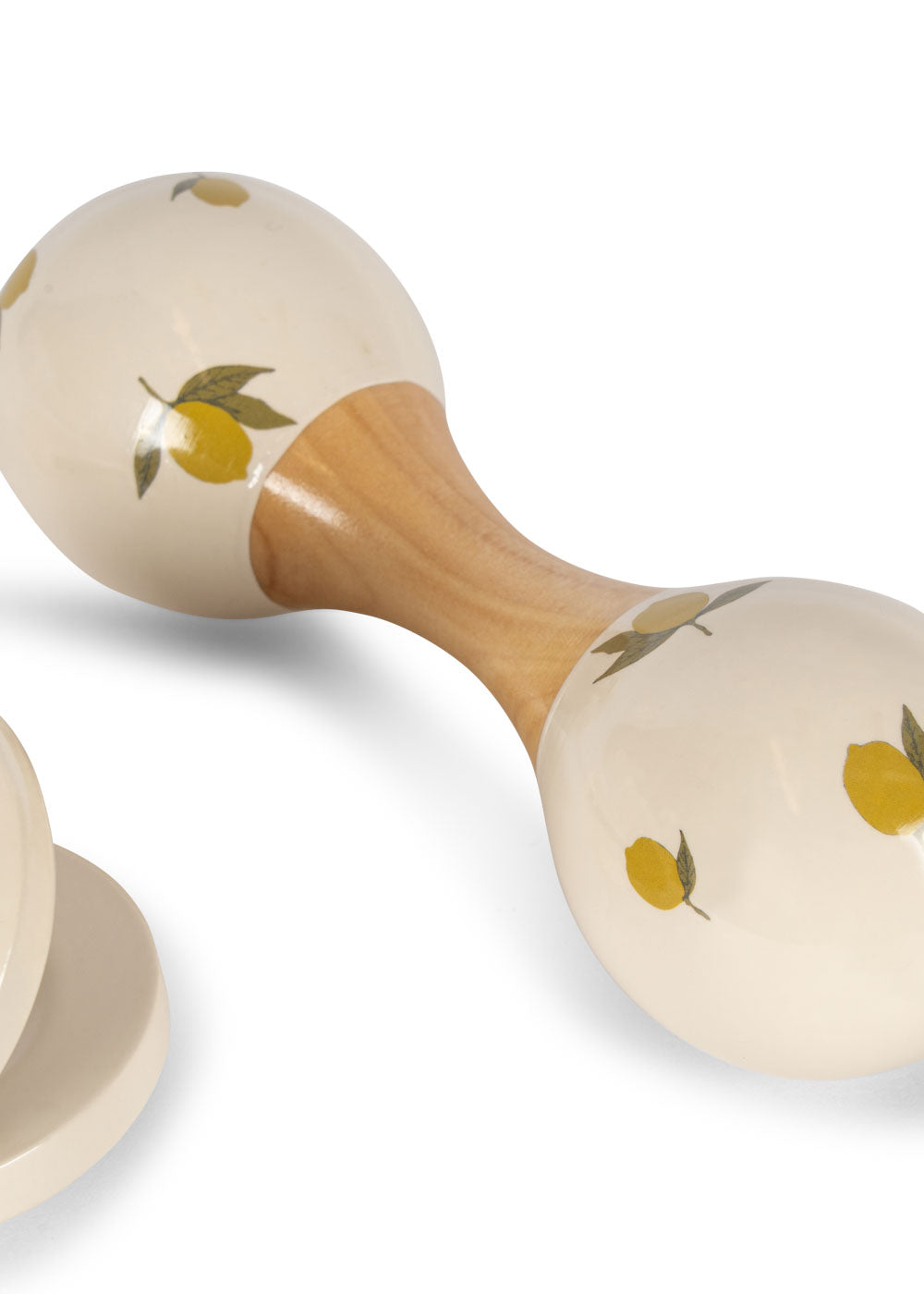Närbild på maracasen med citrontryck i Music Set Petit