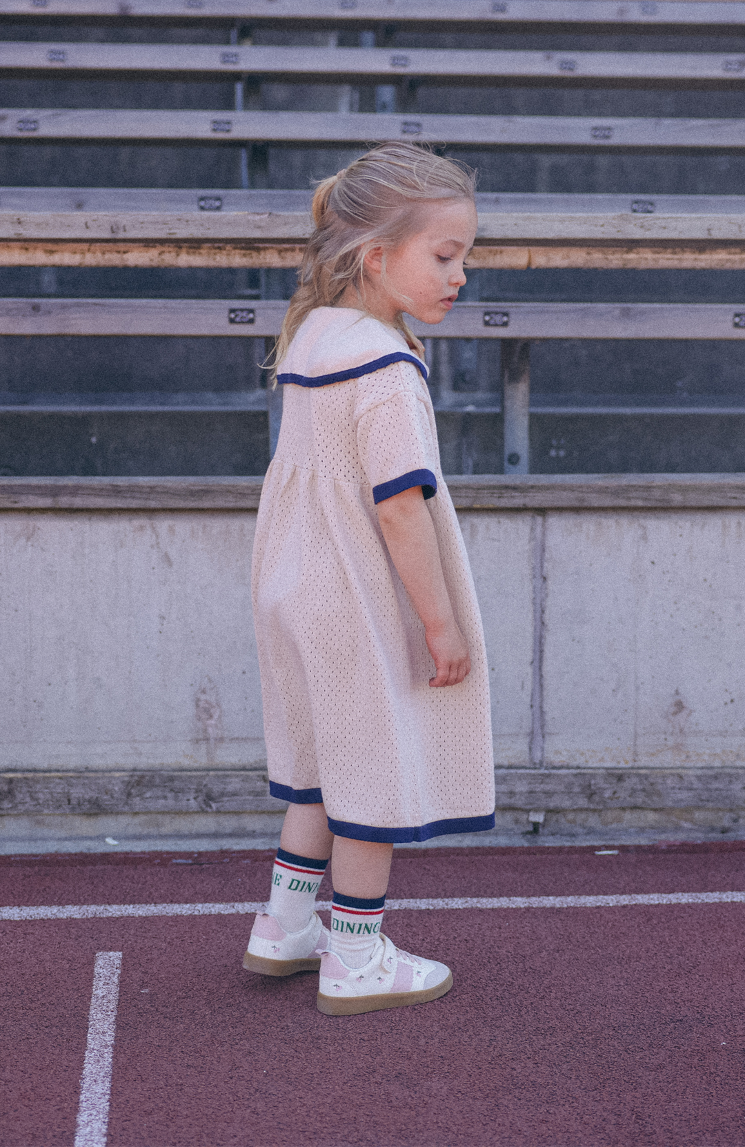 League Sail Dress - Sand/Navy Poppedi Klänning