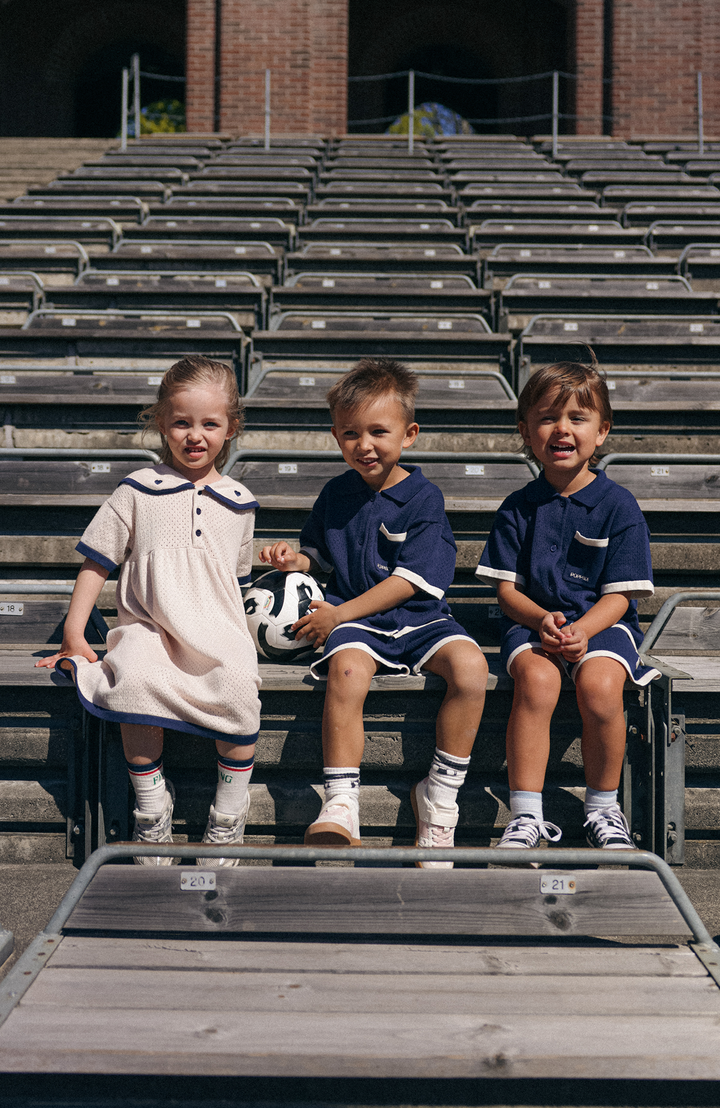 League Sail Dress - Sand/Navy Poppedi Klänning