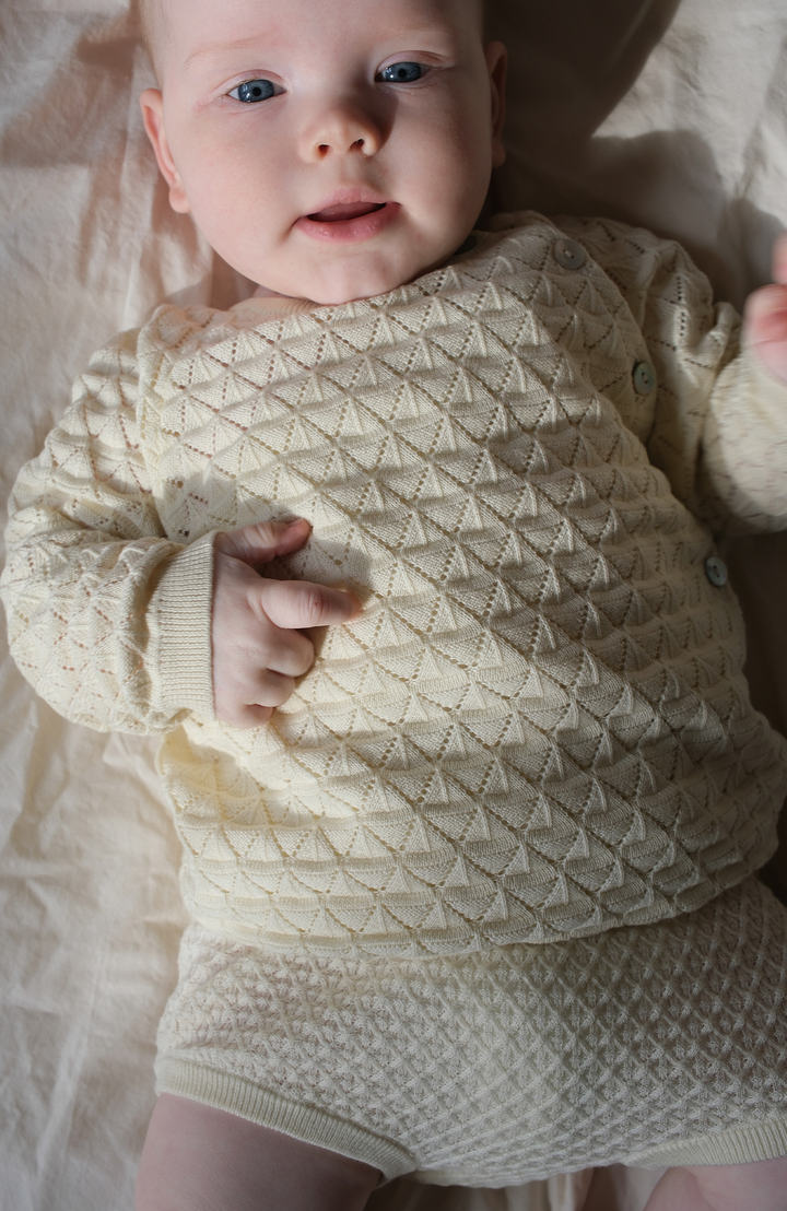 Baby Waffle Bloomers - Ecru
