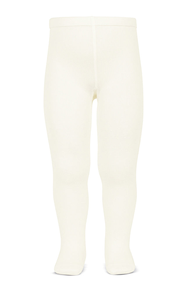 Plain Stitch Basic Tights - Cream Condor Strumpor
