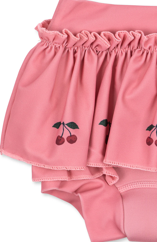 Bobbi Frill Swim Shorts - Mahogany Rose Konges Slöjd Badkläder