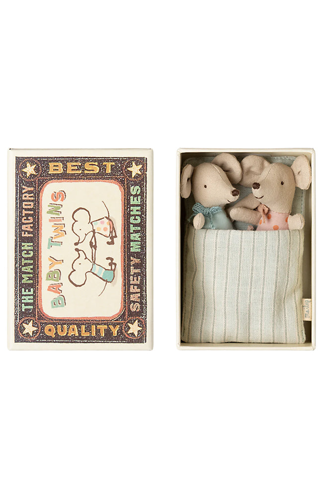 Twins Baby mice in matchbox Maileg Mjukdjur