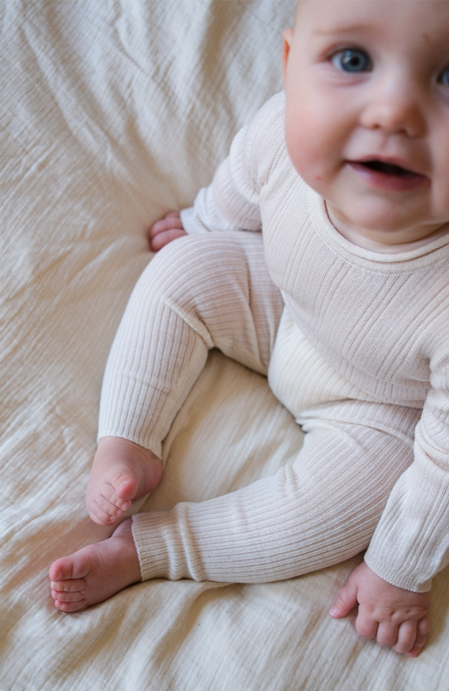 Baby Slimfit Leggings - Ecru