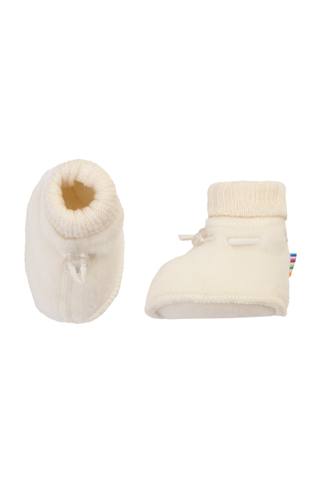 Wool booties - Creme Vit Joha Skor