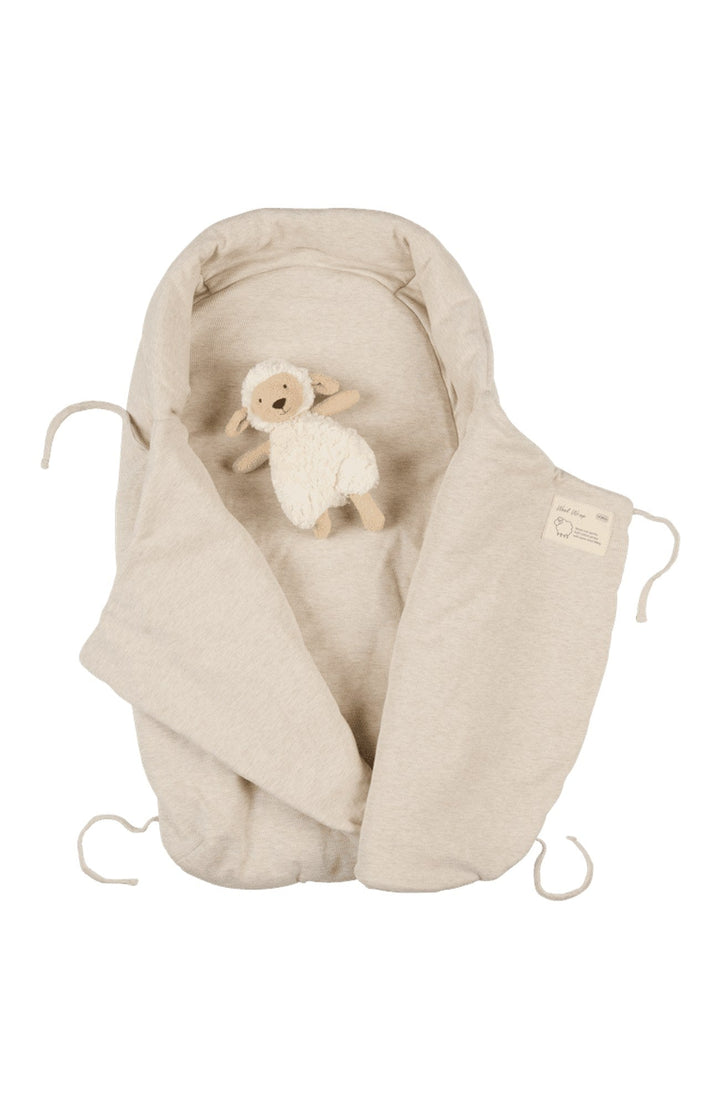 Wool Wrap i Sand uppvikt, med mjuk insida i ull