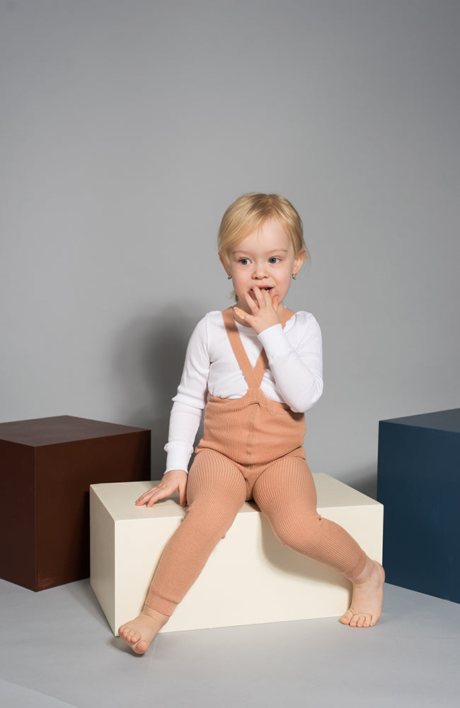 Footless Tights With Braces - Light Brown Silly Silas Tights
