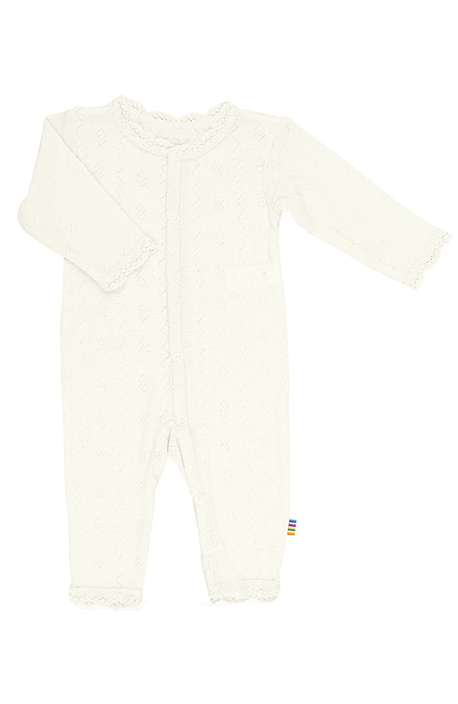 Wool/Silk Onepiece w/ Lace - Nature white Joha Onepiece