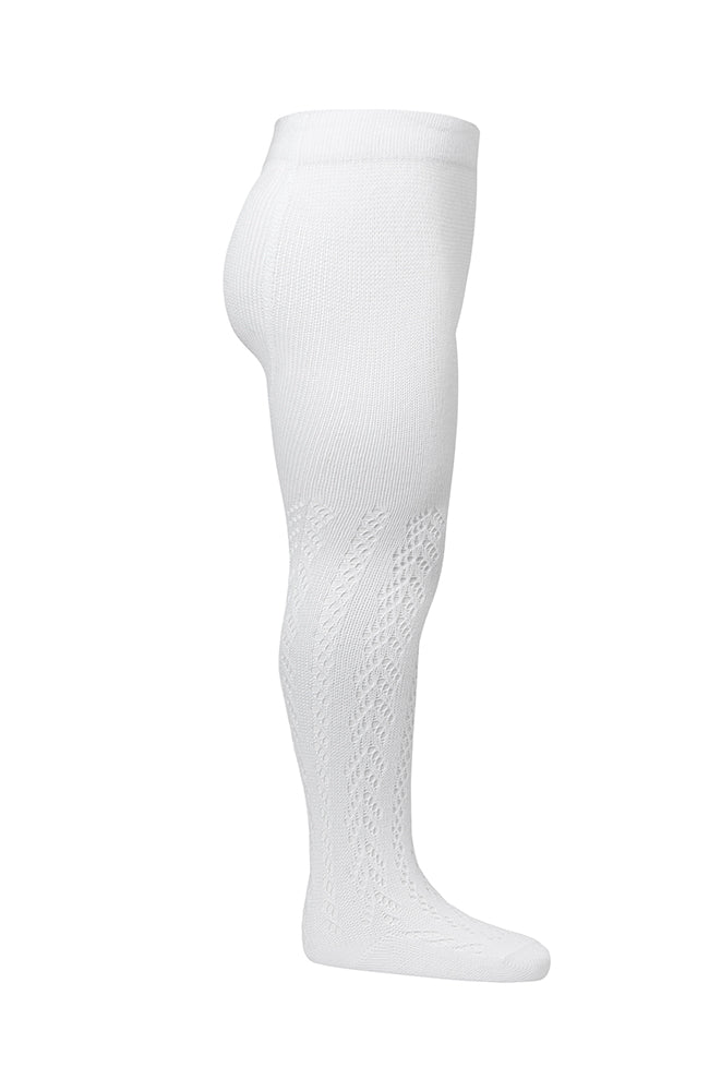 Cotton Pointelle Tights - White Konges Slöjd Tights